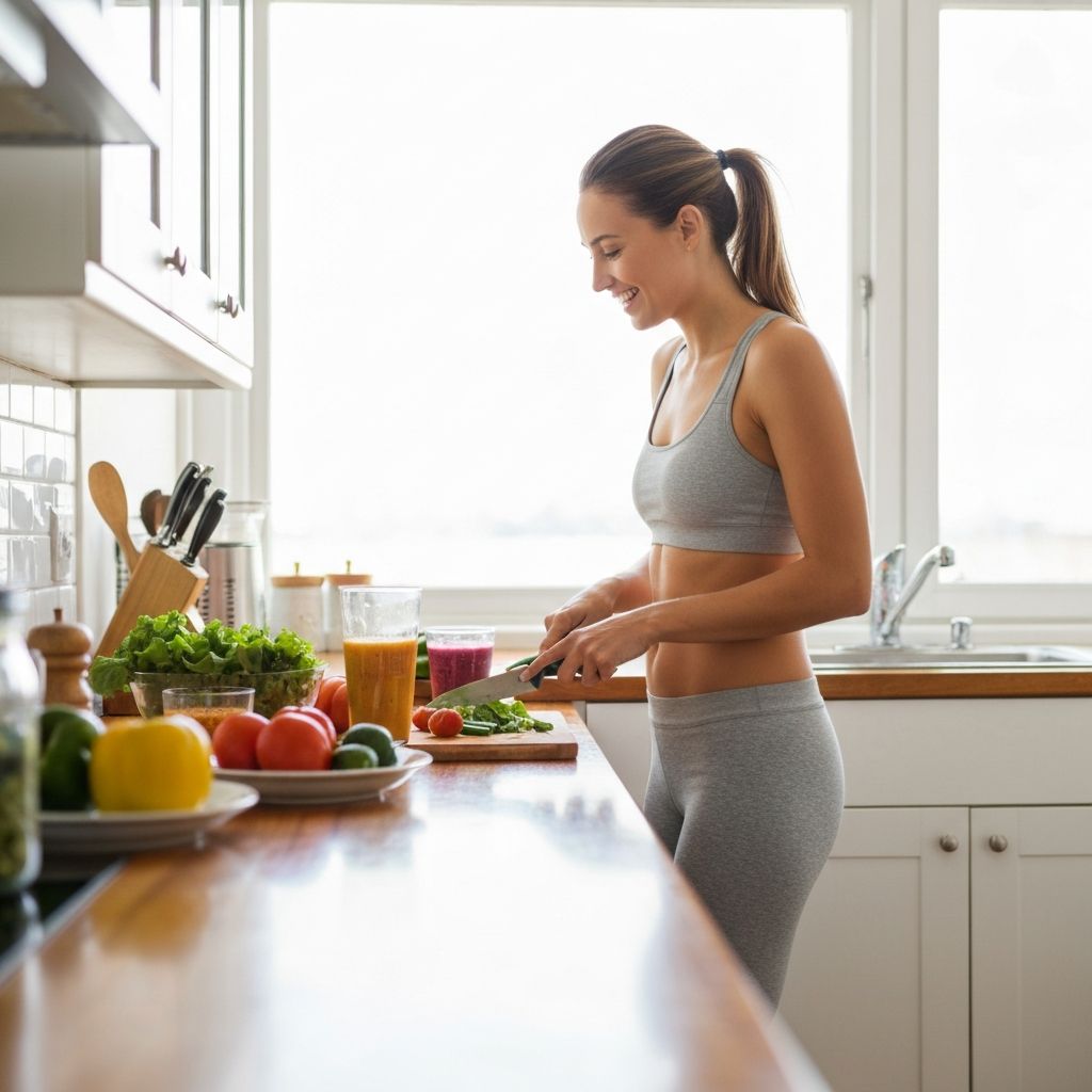 Dagliga wellness-vanor och hälsosam mat